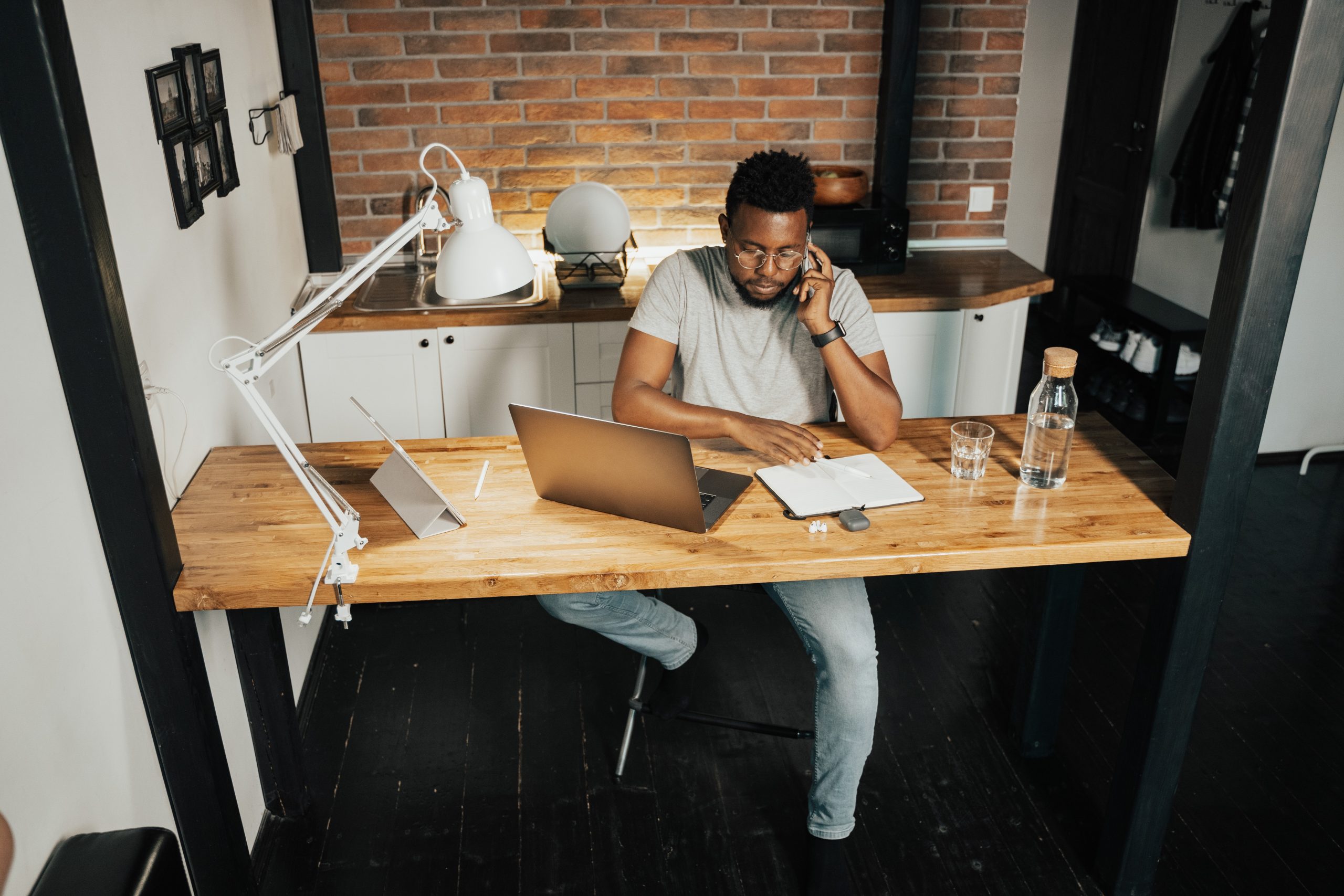 Man working at desk